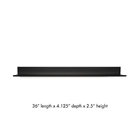 Hangz™ Black No Stud 4" Depth Floating Shelf