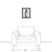 Fashion Illustration Canvas Wall Art in Black Frame