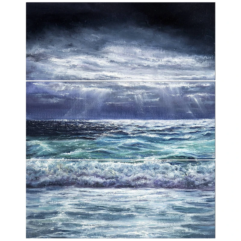Designart - Ocean storm waves