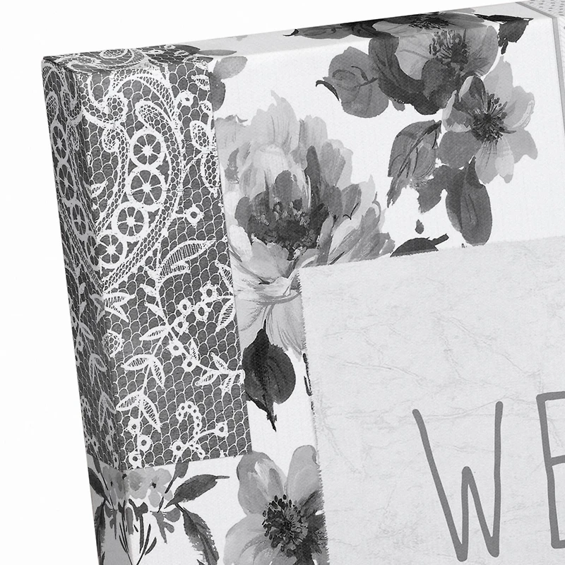 Spring Floral Patchwork 1 11" x 14" Canvas Wall Art