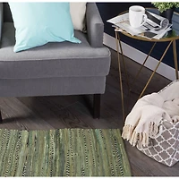 DII® Multi Olive Green Rag Rug, 20" x 31.5"