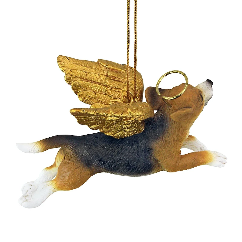 Design Toscano Honor the Pooch Beagle Holiday Dog Angel Ornament