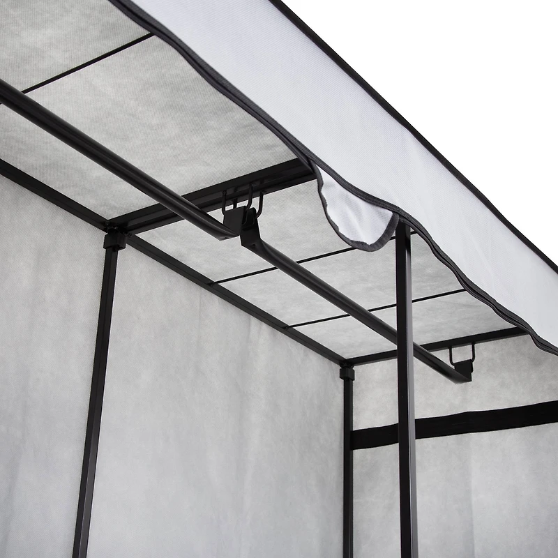 Honey Can Do 60" Gray Wide Double Door Portable Wardrobe Closet