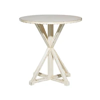 31" White Wood Farmhouse Accent Table