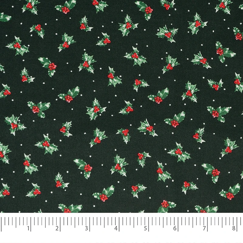 SINGER Christmas Poinsettia Cotton Fabric Fat Quarter Bundle