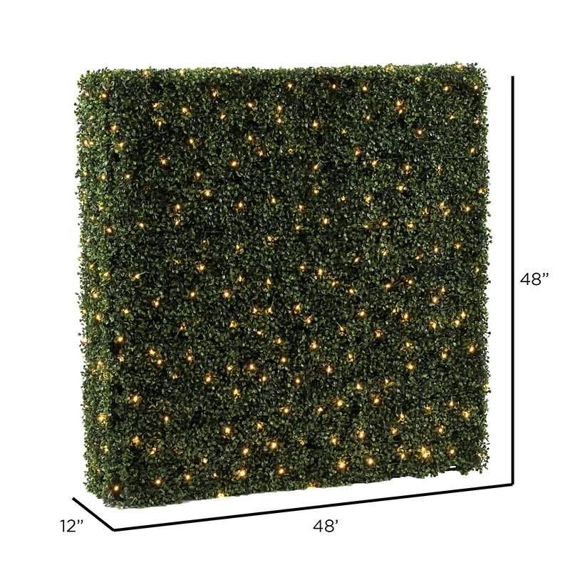 4ft. Pre-Lit Boxwood Hedge