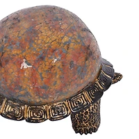 Brown Polystone Coastal Sculpture, Turtle 6" x 11" x 6"