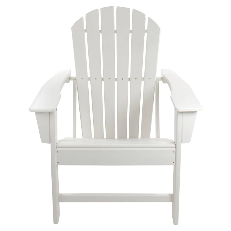 White All Weather Recycled Plastic Outdoor Adirondack Chair