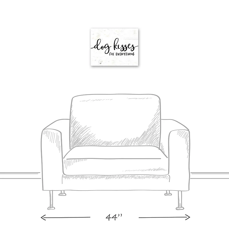 Dog Kisses Fix Everything Canvas Wall Art