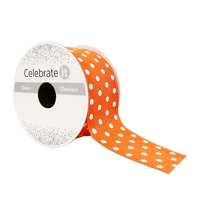 1.5" x 3yd. Sheer Wired Polka Dot Ribbon by Celebrate It