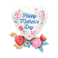 30" Happy Mother's Day Artful Florals Foil Balloon