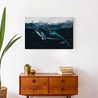 Deep Whale 24" x 16" Canvas Wall Art