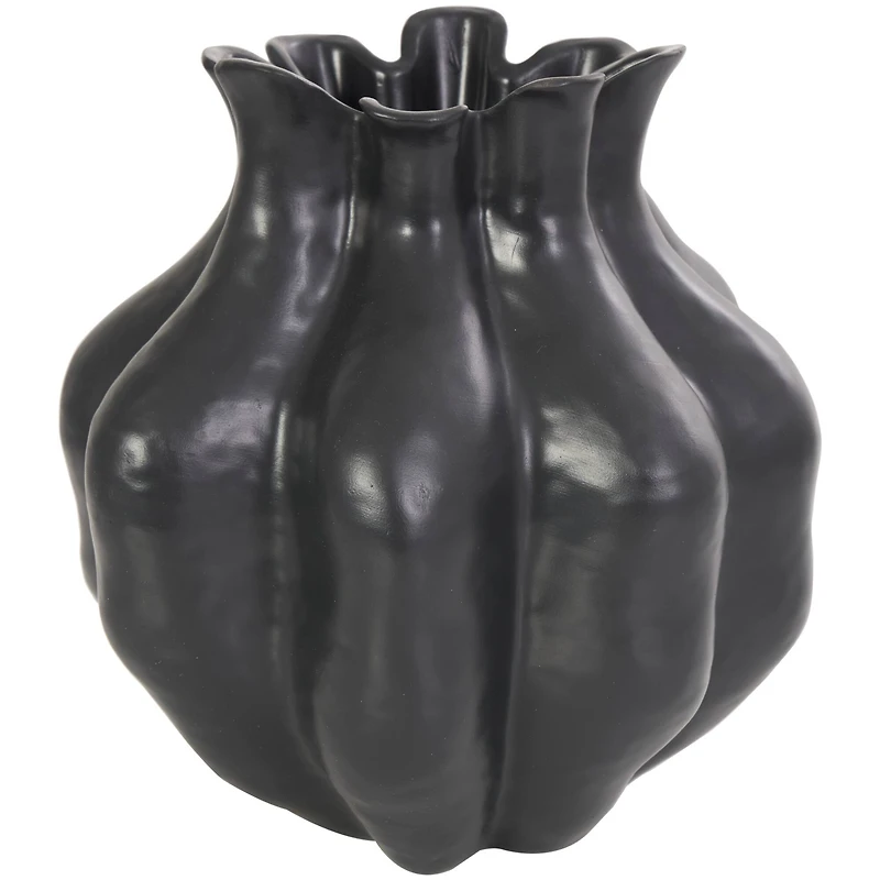 Black Abstract Tulip Shaped Vase Set