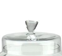 14.5" Transparent Segmented Glass Container with Lid