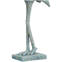 19" Light Blue Ombre Textured Flamingo Sculpture