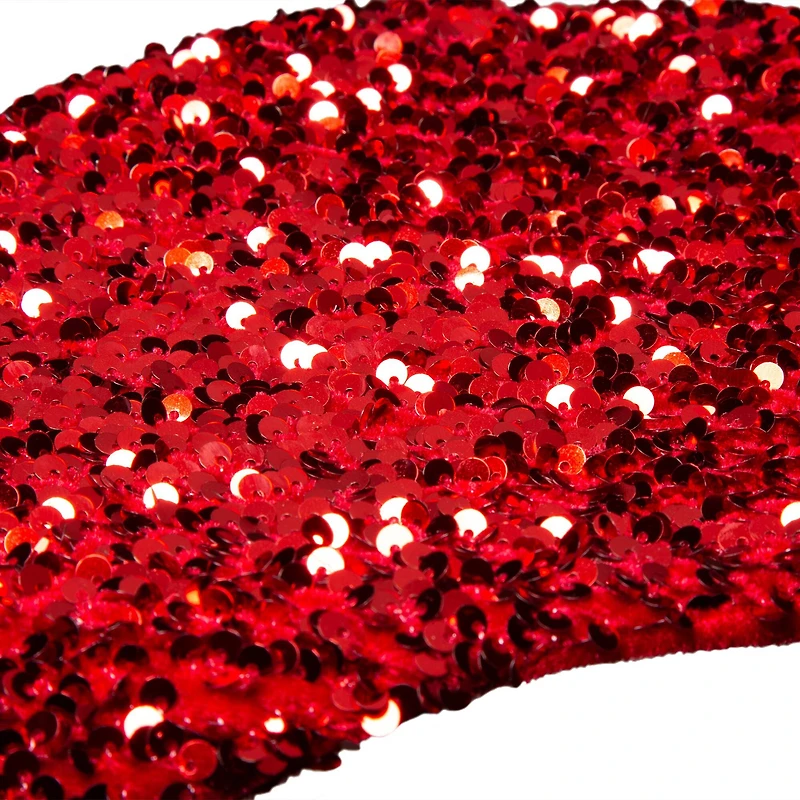 Glitzhome® 21" Red Sequin Christmas Stocking
