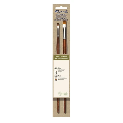 Raphael Essentials Acrylic & Watercolor For Backgrounds 2-Piece Brush Set
