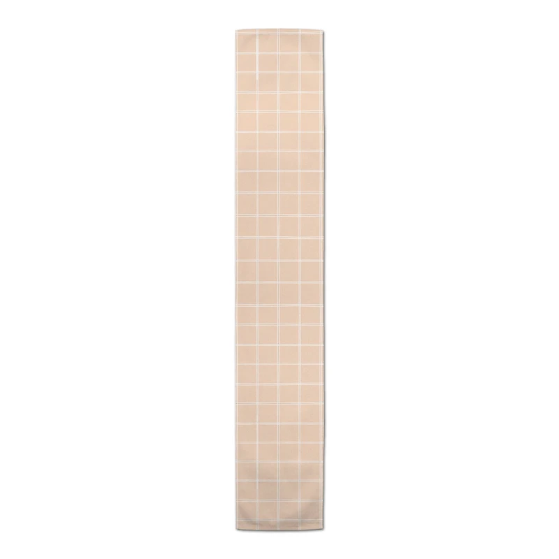 Peach Grids Indoor/Outdoor Table Runner
