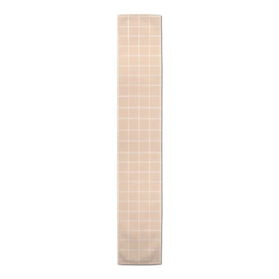Peach Grids Indoor/Outdoor Table Runner