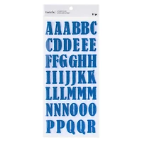 12 Pack: Royal Blue Bernhard Condensed Glitter Alphabet Stickers by Recollections™