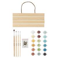 8" x 10" Tabby Cat with Butterflies Paint-by-Number Kit with Wood Display Hanger by Artist's Loft®