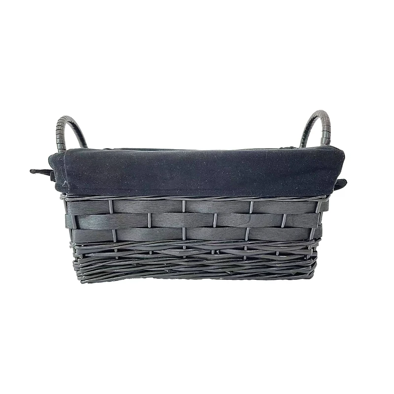 Black Velvet Lined Willow Basket by Ashland