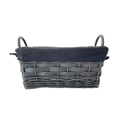 Black Velvet Lined Willow Basket by Ashland