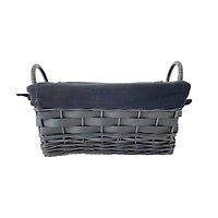 Black Velvet Lined Willow Basket by Ashland