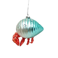 4" Red & Silver Hermit Crab Glass Ornament by Ashland®