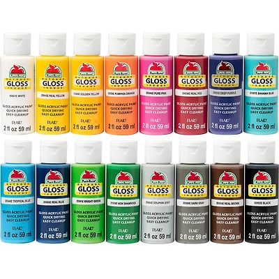 Apple Barrel® Gloss Acrylic Craft Paint 16 Color Set