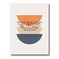 Designart - Abstract Sun & Moon Geometrics In Blue & Orange