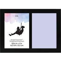 Simply Essentials™ 2 Opening 5" x 7" Black Frame by Studio Décor®