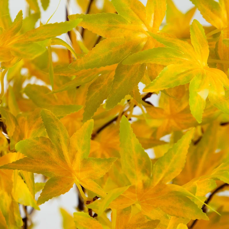 4ft. Pre-Lit Yellow Autumn Maple Artificial Fall Tree with 150 Warm White LED Lights