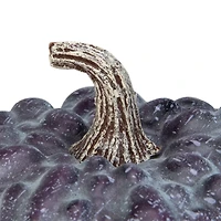 7" Purple & White Textured Pumpkin Tabletop Décor