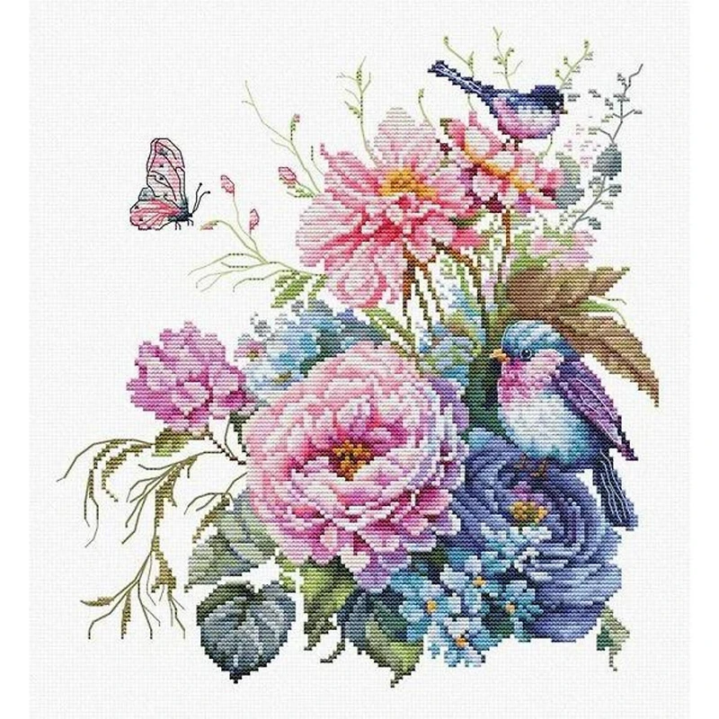 Luca-S The Birds Summer Counted Cross Stitch Kit