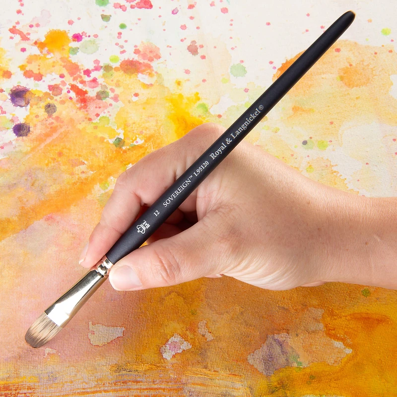 Royal & Langnickel® Sovereign™ Synthetic Long Handle Filbert Brush