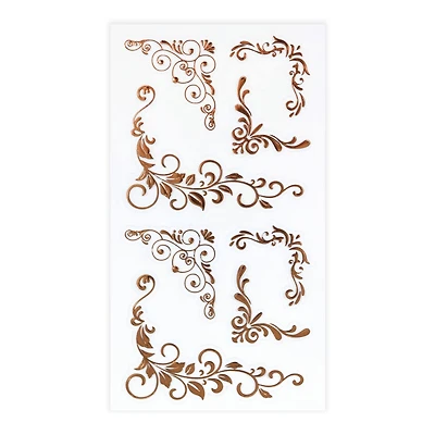 12 Pack: Rose Gold Corner Stickers by Recollections™