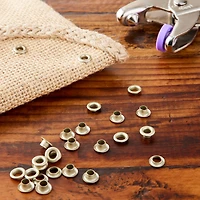 12 Packs: 25 ct. (600 total) 3/16" Antique Brass Eyelets by Loops & Threads™