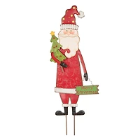 Glitzhome® 36" Santa Metal Yard Stake