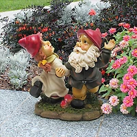 Design Toscano 12" Dancing Duo Garden Gnome Statue