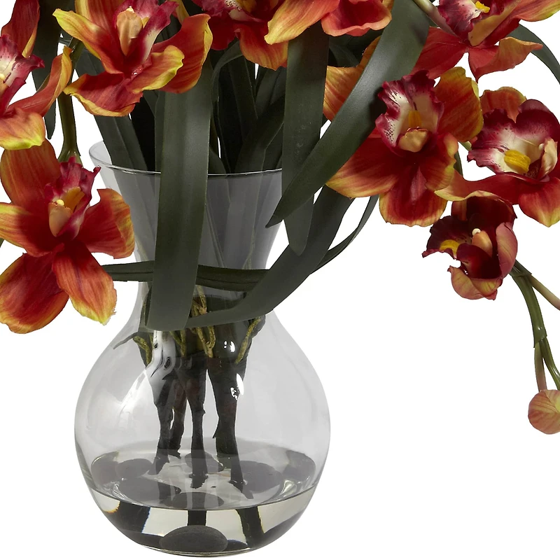 3ft. Large Cymbidium Artificial Arrangement with Vase