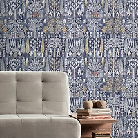 RoomMates Blue Persian Ikat Peel & Stick Wallpaper