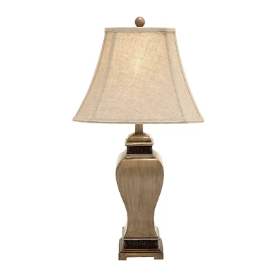 Set of 2 Brown Polystone Rustic Table Lamp, 29"