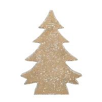 Hello Honey® 11.75" Gold Distressed Wood Christmas Tree