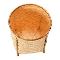 Hello Honey® Natural Woven Bamboo Baskets with Legs Set
