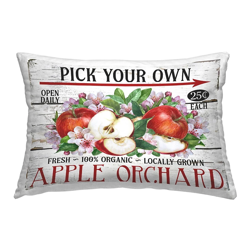 Stupell Industries Pick Your Own Apples Decorative Printed Throw Pillow