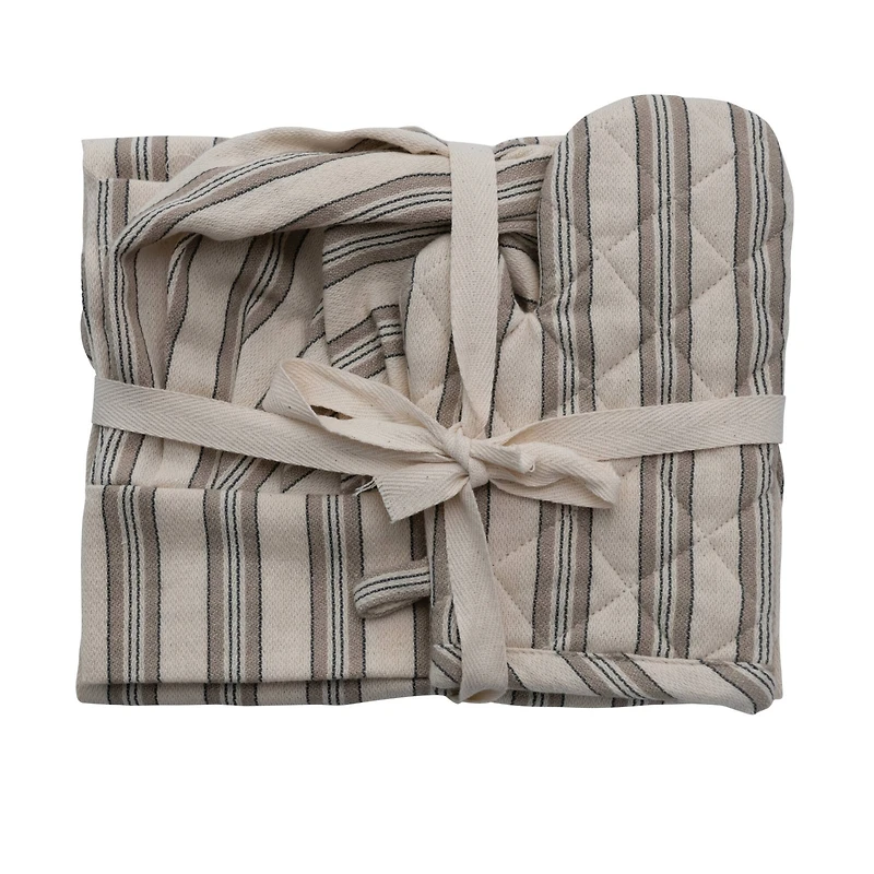 Hello Honey® Striped Cotton Child Apron with Chef Hat & Oven Mitt Set