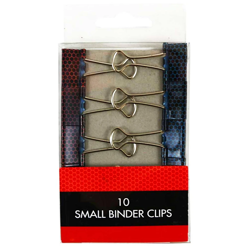 JAM Paper Peach & Blue Honeycomb 19mm Binder Clips, 10ct.