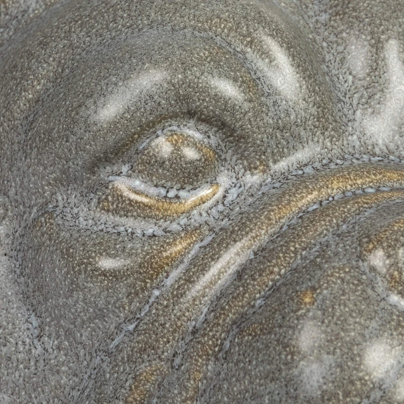 Hello Honey® 8.5" Gray Reactive Glaze Stoneware French Bulldog Head Vase