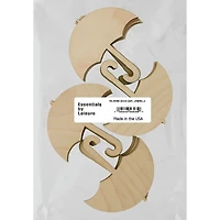 Essentials by Leisure Arts 24 Pack 3.5" x 3.75" Umbrella Flat Wood Shape